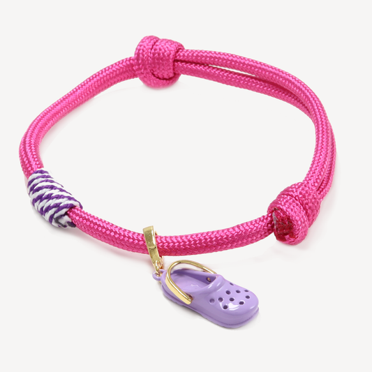 Purple Croc Charm Bracelet