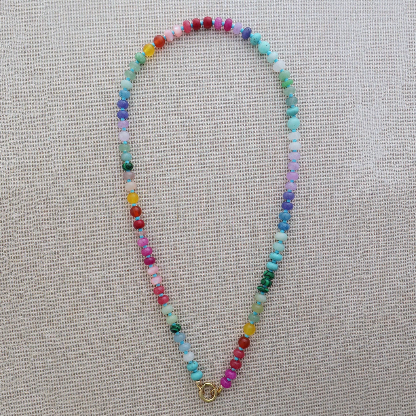 Brite Rainbow Gemstone Necklace