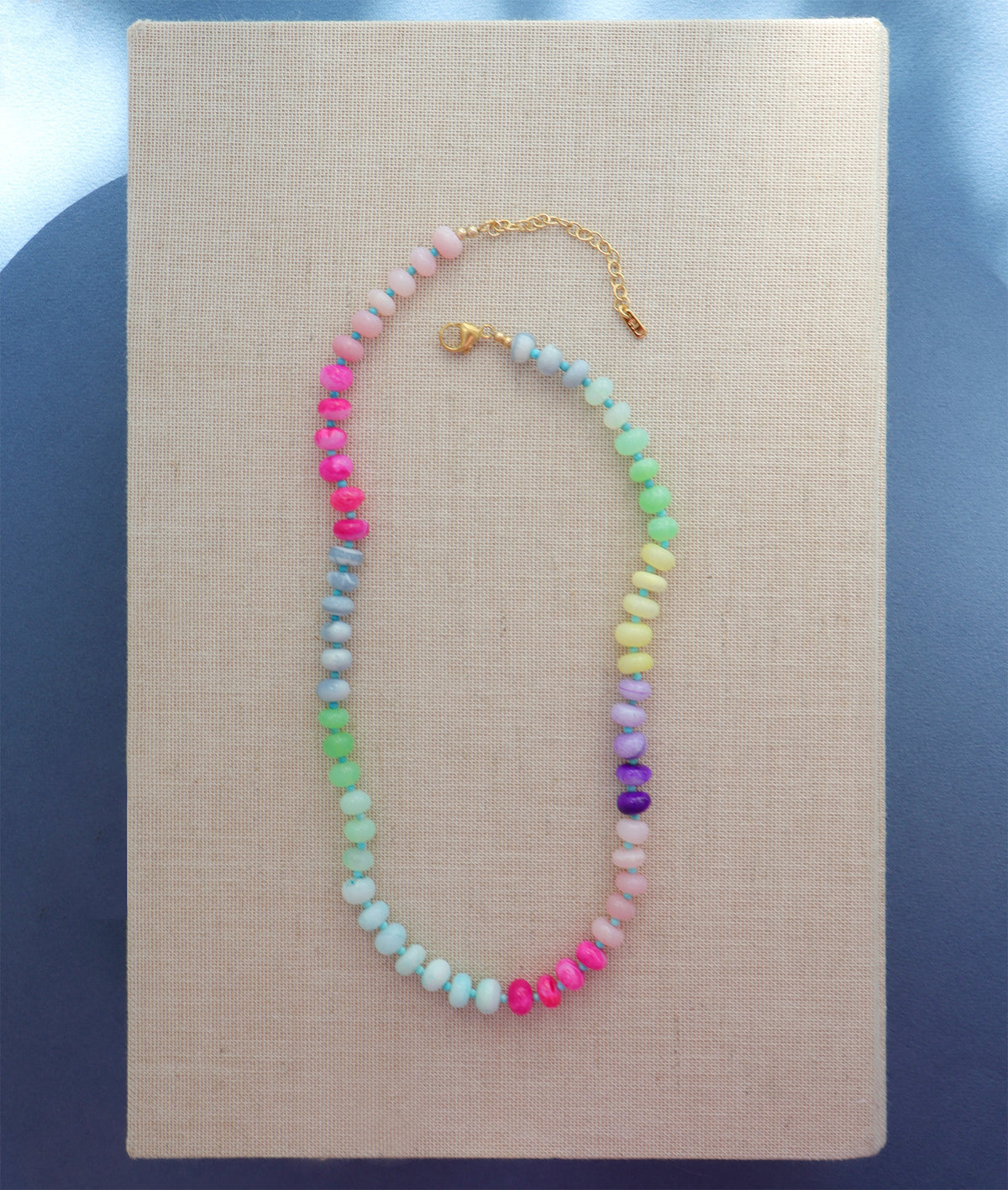 Rainbow Opal Rondelle Necklace