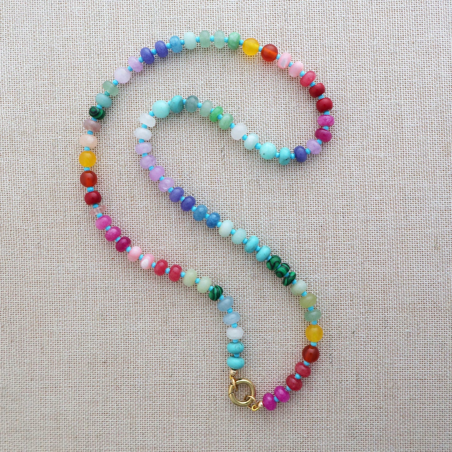 Brite Rainbow Gemstone Necklace