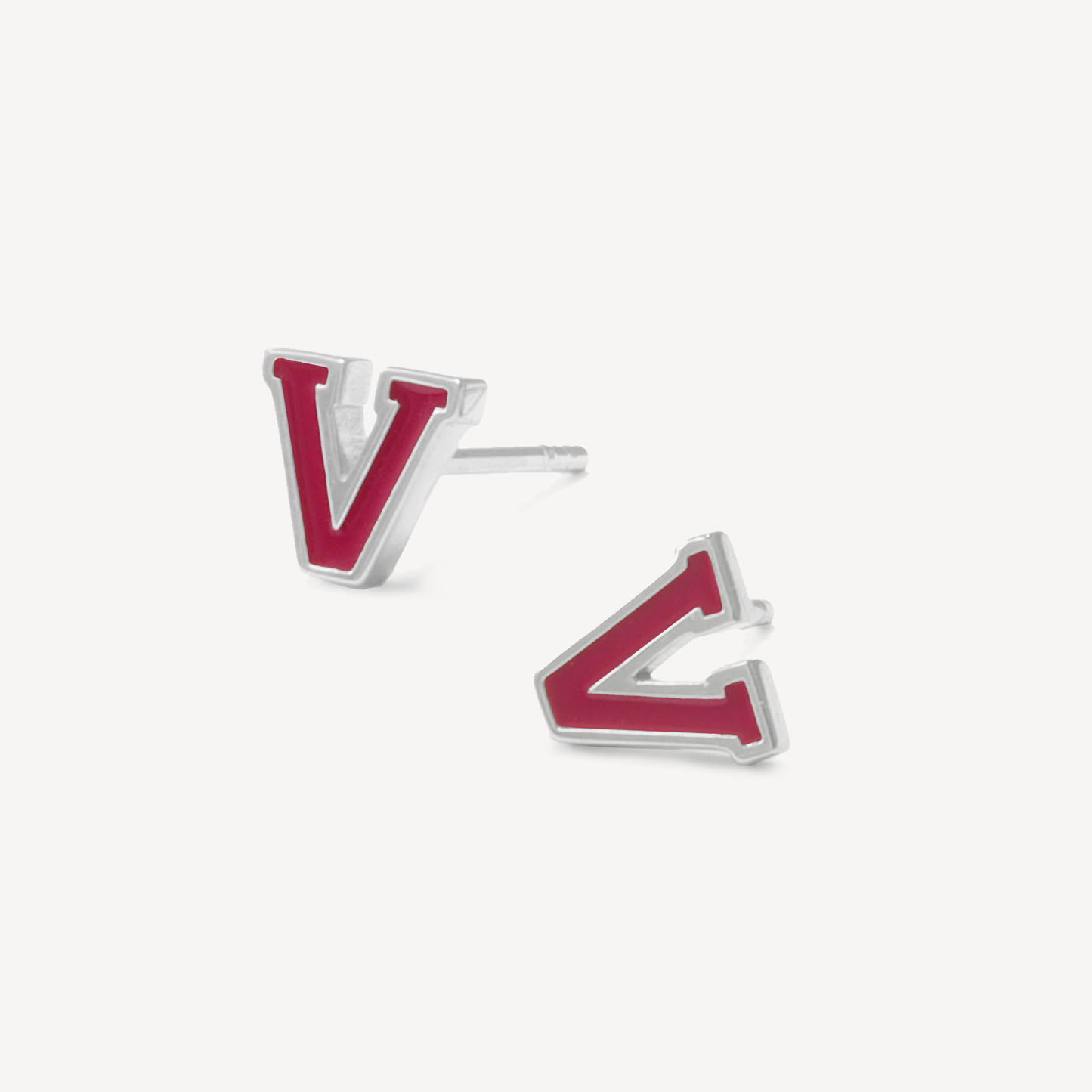 Verona Letterman Stud Earrings