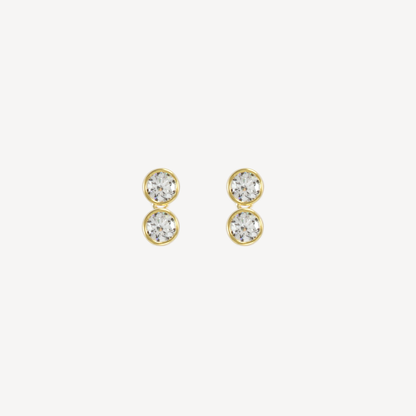 Halo Double Drop Studs