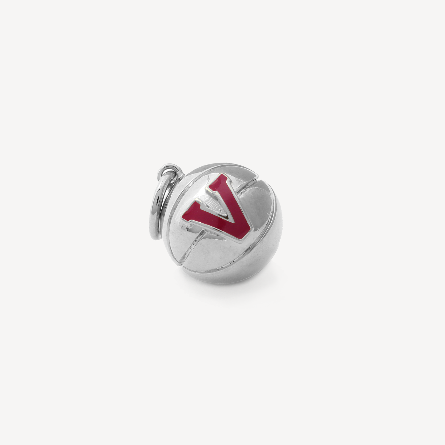 Silver Varsity Basketball Charm (No Chain)