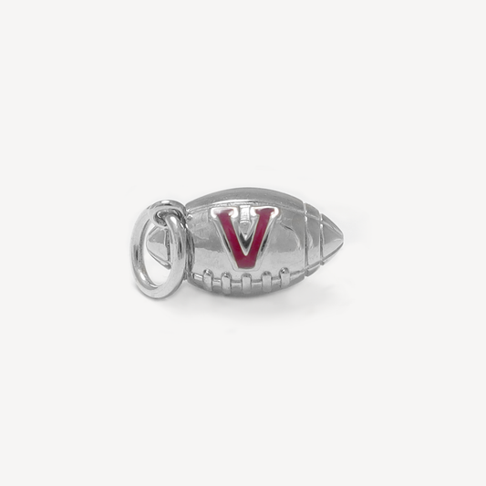 Silver Varsity Football Charm (No Chain)