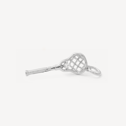 Silver Kat Lacrosse Charm (No Chain)