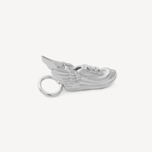 Silver Running Man Charm (No Chain)