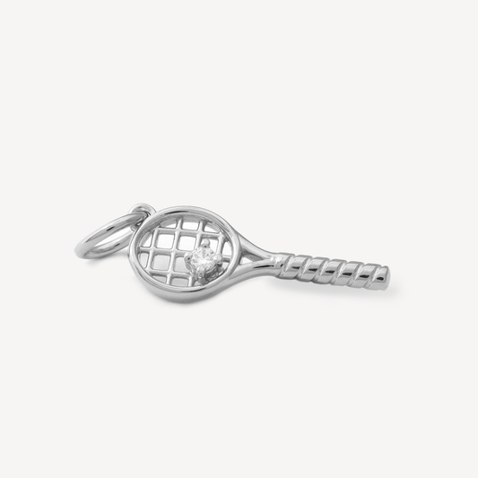 Silver Serena Tennis Charm (No Chain)