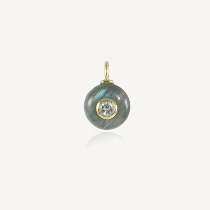 Cherie Mini Round Labradorite Necklace