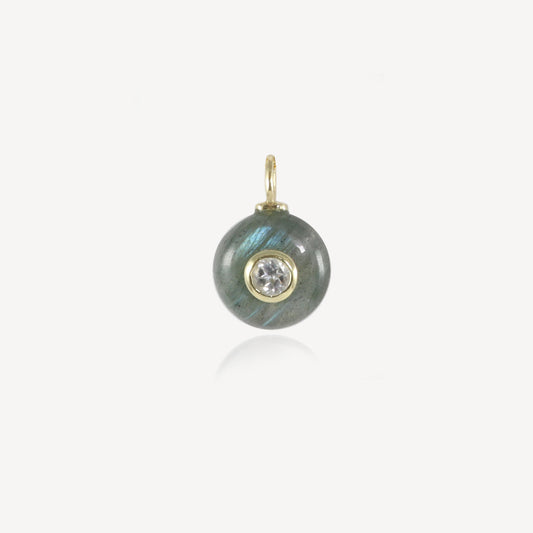 Cherie Mini Round Labradorite Necklace