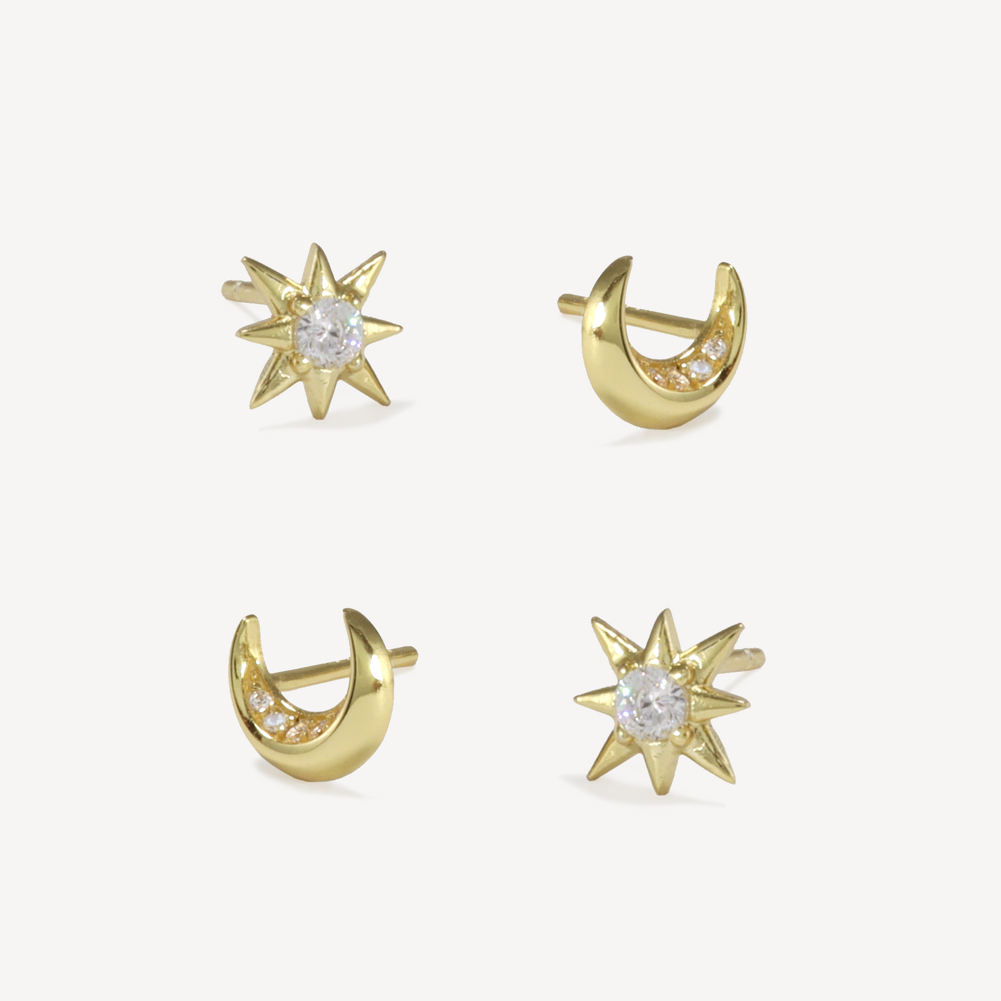 Moon and Stars Stud set