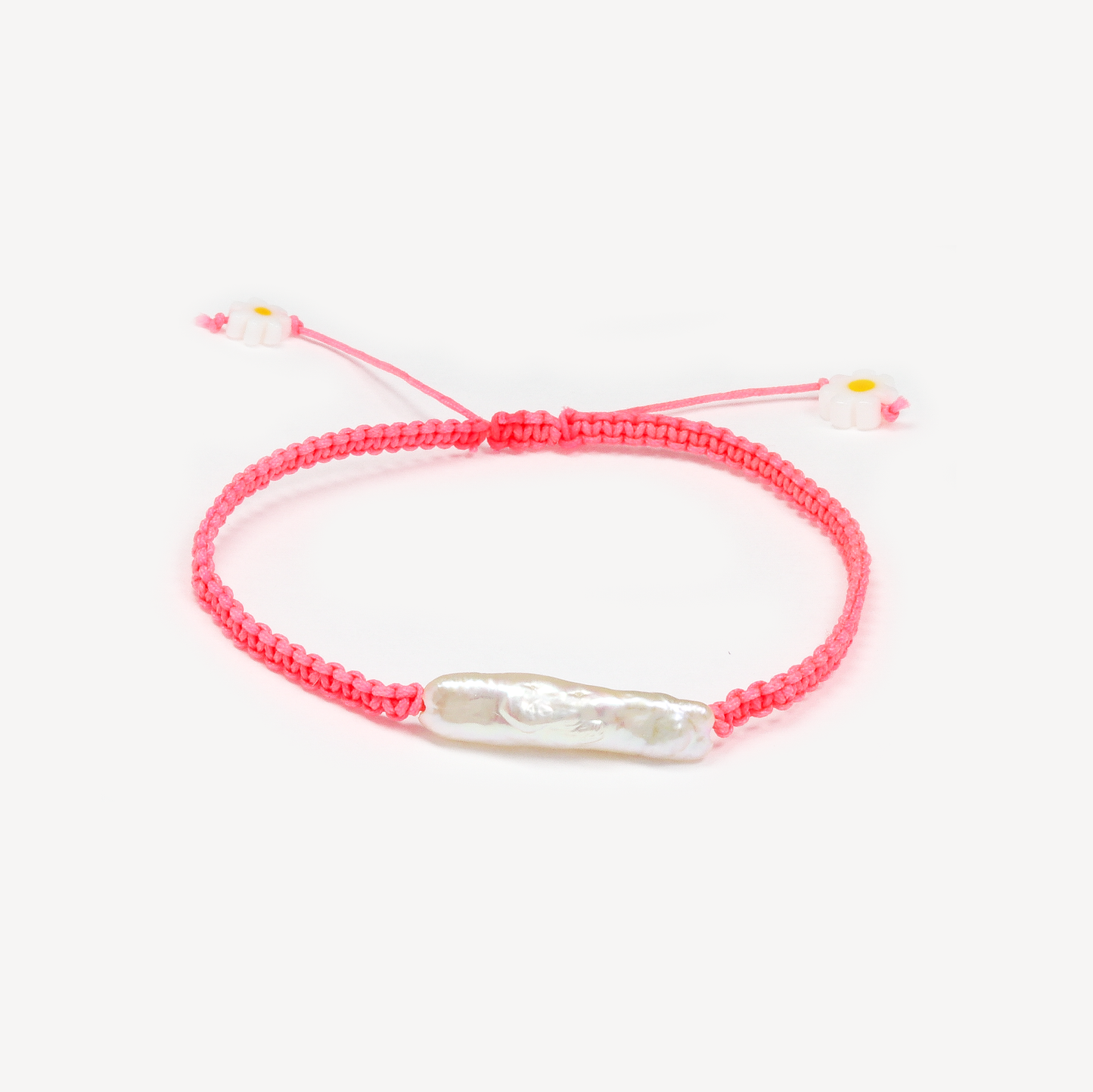 Toothpick Pearl Macrame Bracelet