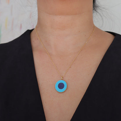 Turquoise Vera Evil Eye Pendant Necklace